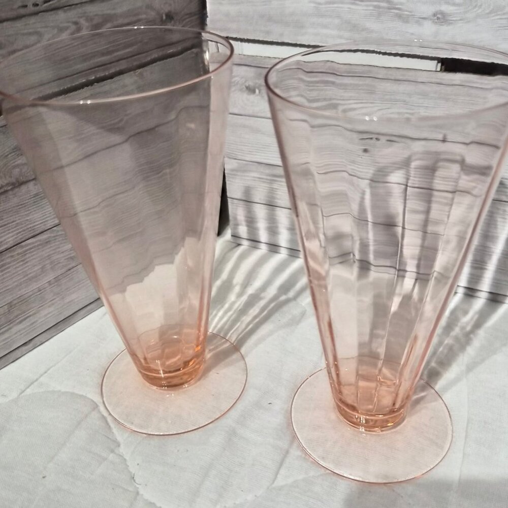 Depression Glass Tall Glasses